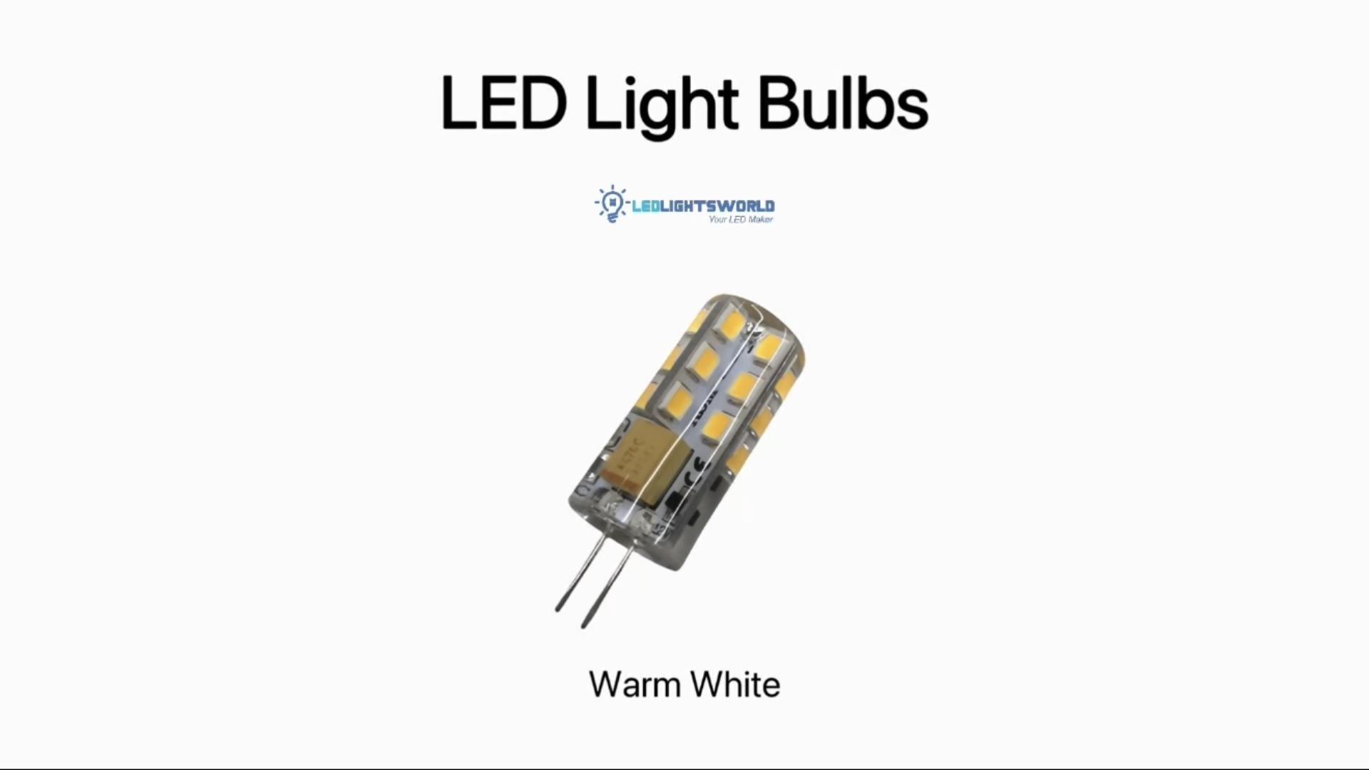 G4 LED Bulb 12V 2.5W Dimmable 24x2835 Bi-Pin Warm White Halogen Replacement Demo | LEDLightsWorld
