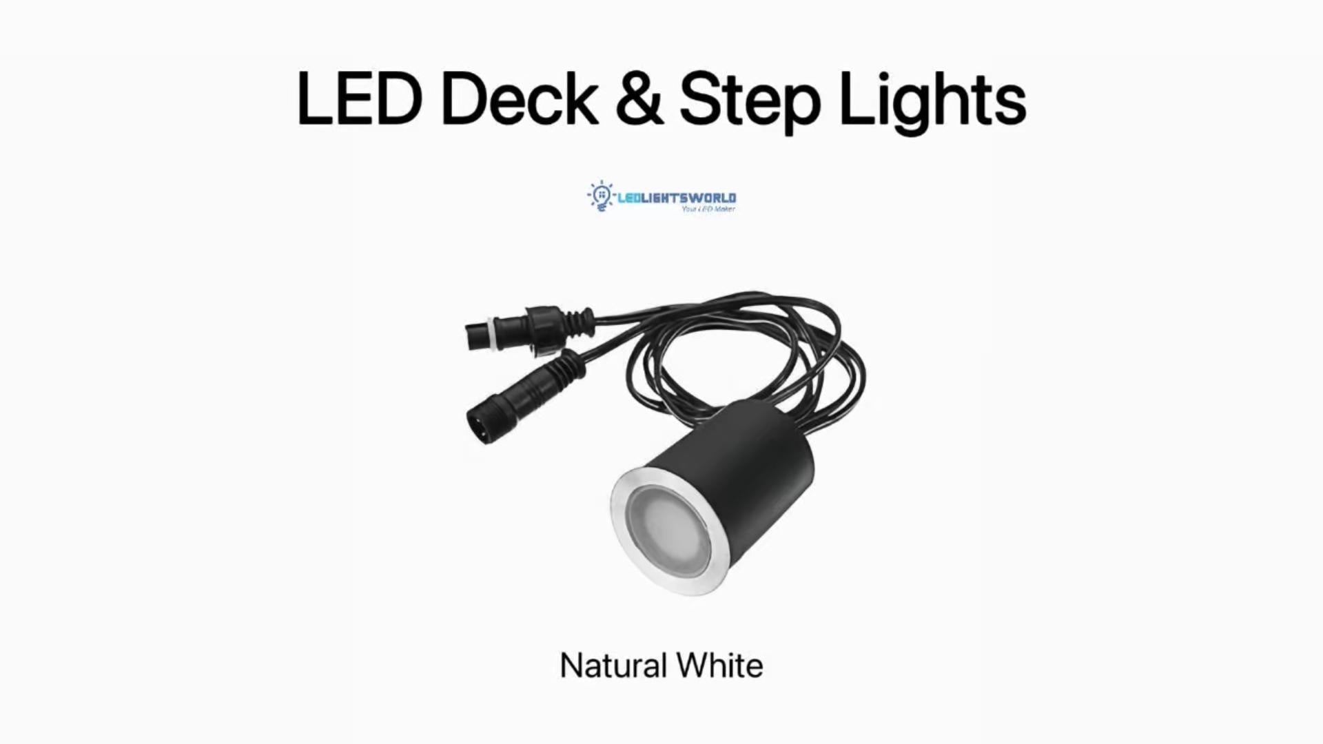 16-Pack Recessed LED Deck Lights IP67 Natural White Step & Pathway Lighting Demo | LEDLightsWorld