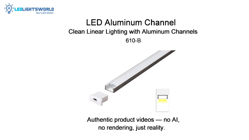 LED Aluminum Profile Kit 610-B 2m with Milky Cover Installation Demo | LEDLightsWorld