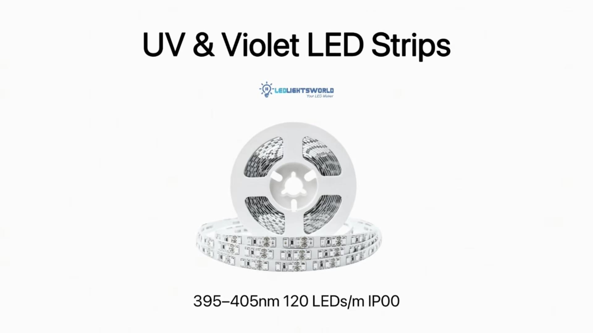 395–405nm UV LED Strip Light 5M Blacklight Fluorescent Curing Demo | LEDLightsWorld