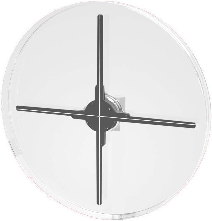 Housse de protection personnalisée pour ventilateur holographique 3D | Fond transparent ou noir | Convient à toutes les tailles jusqu'à 200 cm | Demander un devis