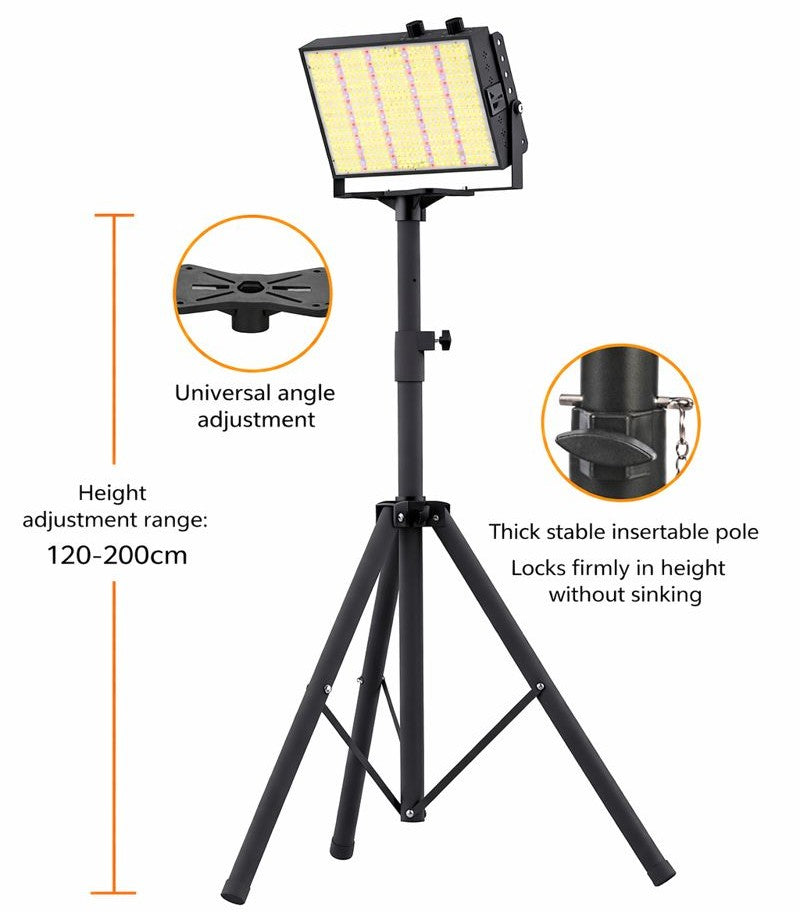 GP-PRO Series Professional Full Spectrum LED Grow Light - 100W / 150W / 200W | 3.5×3FT – 6×5FT Coverage | VEG & BLOOM Dual Control | 0 – 10V Dimming | AC110 – 220V | for Daisy Chain | Silent Fan | Hanging Rope | US / EU / UK / AU Plug