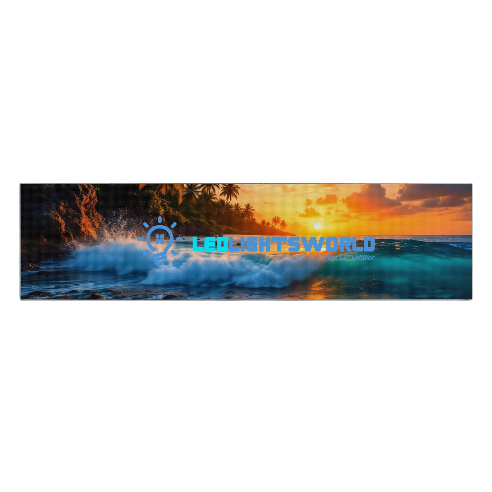 Présentoir LED sans cadre série FL – P1.86 · 160 × 640 mm | Écran GOB compact et ultra-fin pour montage sur vitrine ou mur