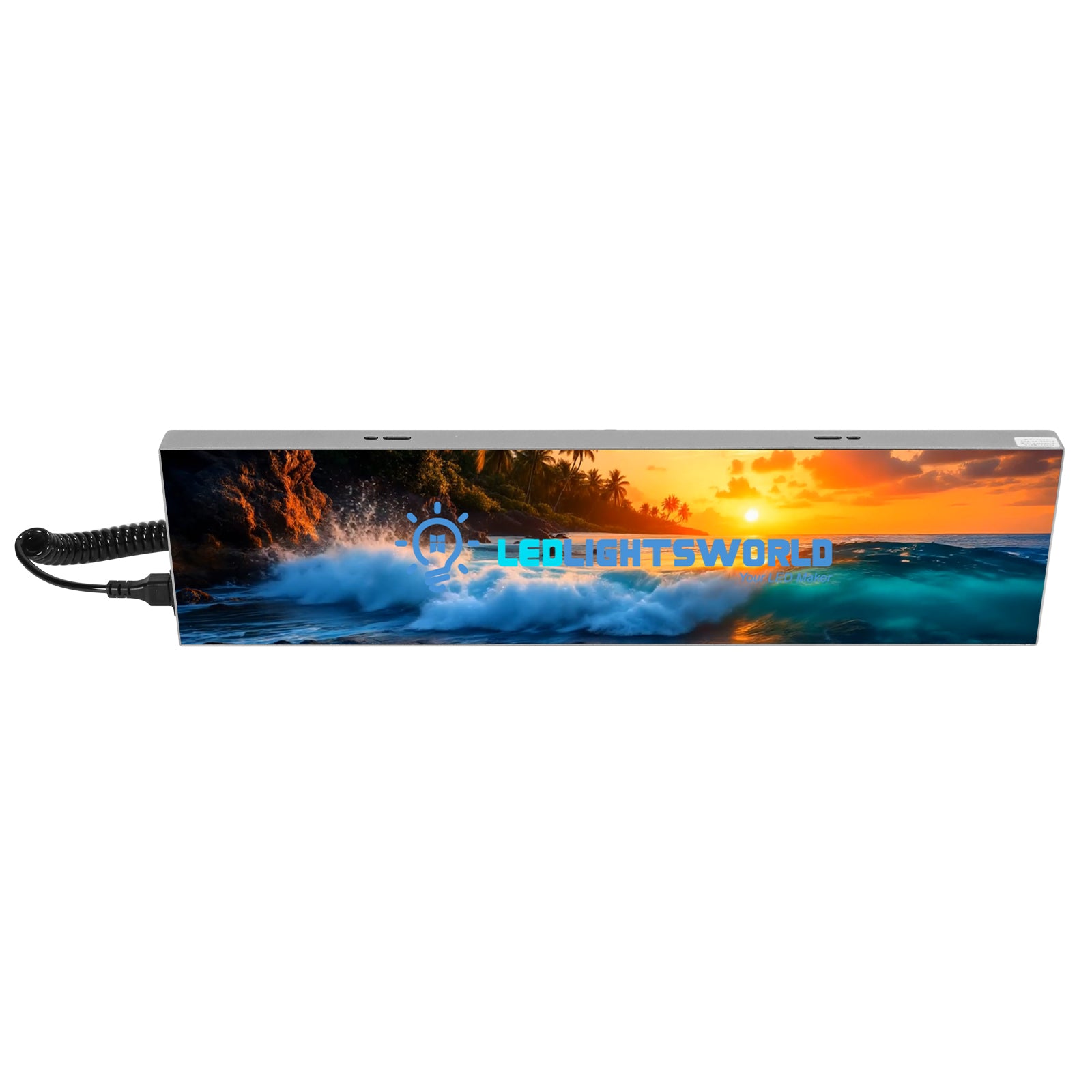 Présentoir LED sans cadre série FL – P1.86 · 160 × 640 mm | Écran GOB compact et ultra-fin pour montage sur vitrine ou mur
