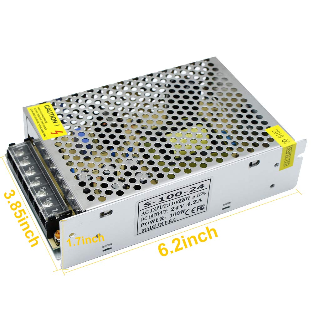 DC 12 V/24 V Schaltnetzteil 60 W–250 W, AC 110/220 V Eingang, Konstantspannungs-LED-Treibertransformator, Metallgehäuse mit Schraubklemmen, CE/FCC/RoHS-zertifiziert