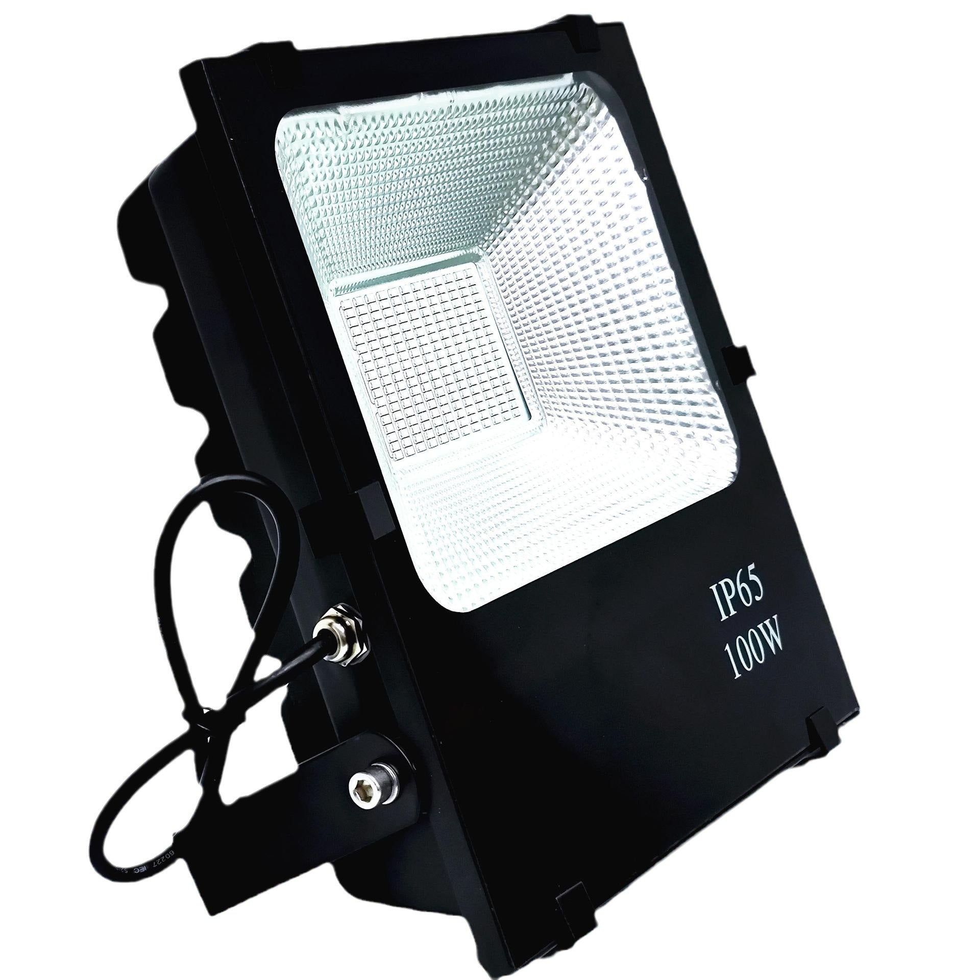 FL-DMX Series RGBW LED Flood Light – 30W / 50W / 100W / 150W / 200W | 90° Beam Angle | IP66 Waterproof Stage & Landscape Light with Aluminum Housing & Tempered Glass | AC85–265V | for Architectural, Wall Wash | With Plug | 2 / 10-Pack