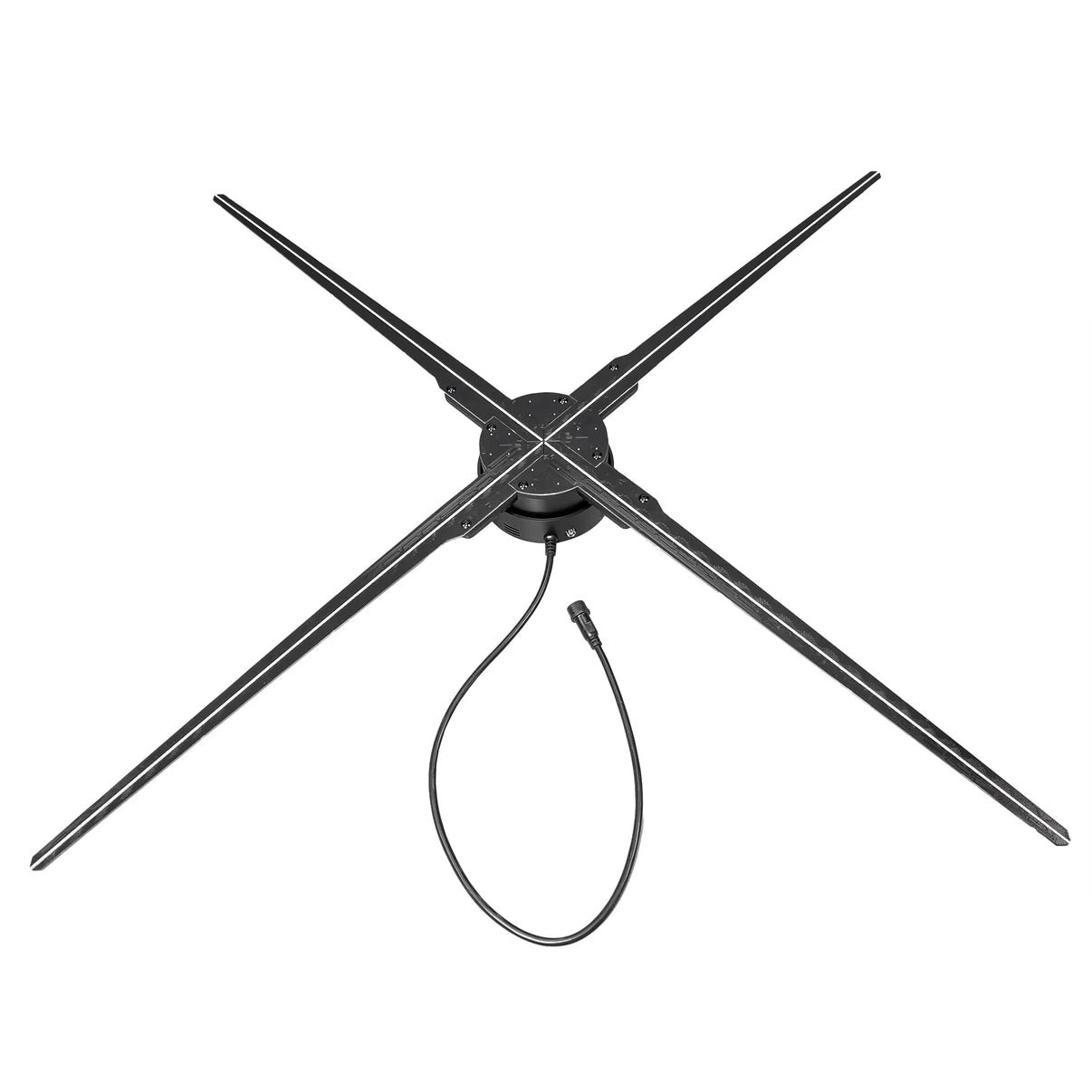 FL-SY Series 65cm to 100cm (25.6–39.4 inch) Medium Size | 3D Hologram Fan LED Display | Flat Fan Synchronous Control | Holographic Advertising Fan | Fan Only / Fan with Tripod Floor Stand / Ceiling Mount | 4 Blades, Power Adapter Included