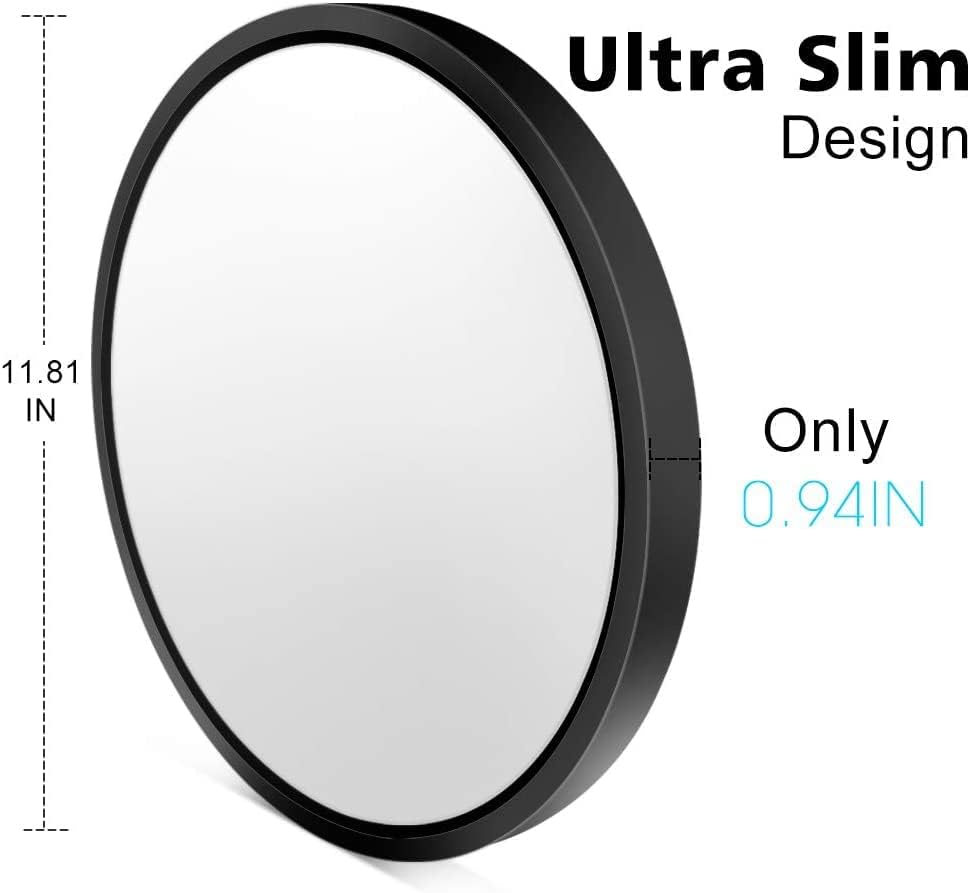 15.7 Inch Round LED Ceiling Light – 32W – Black – 3000K / 4500K / 5000K / 6500K – Flush Mount Ceiling Light for Home & Apartment Lighting – Local Stock (US/UK)