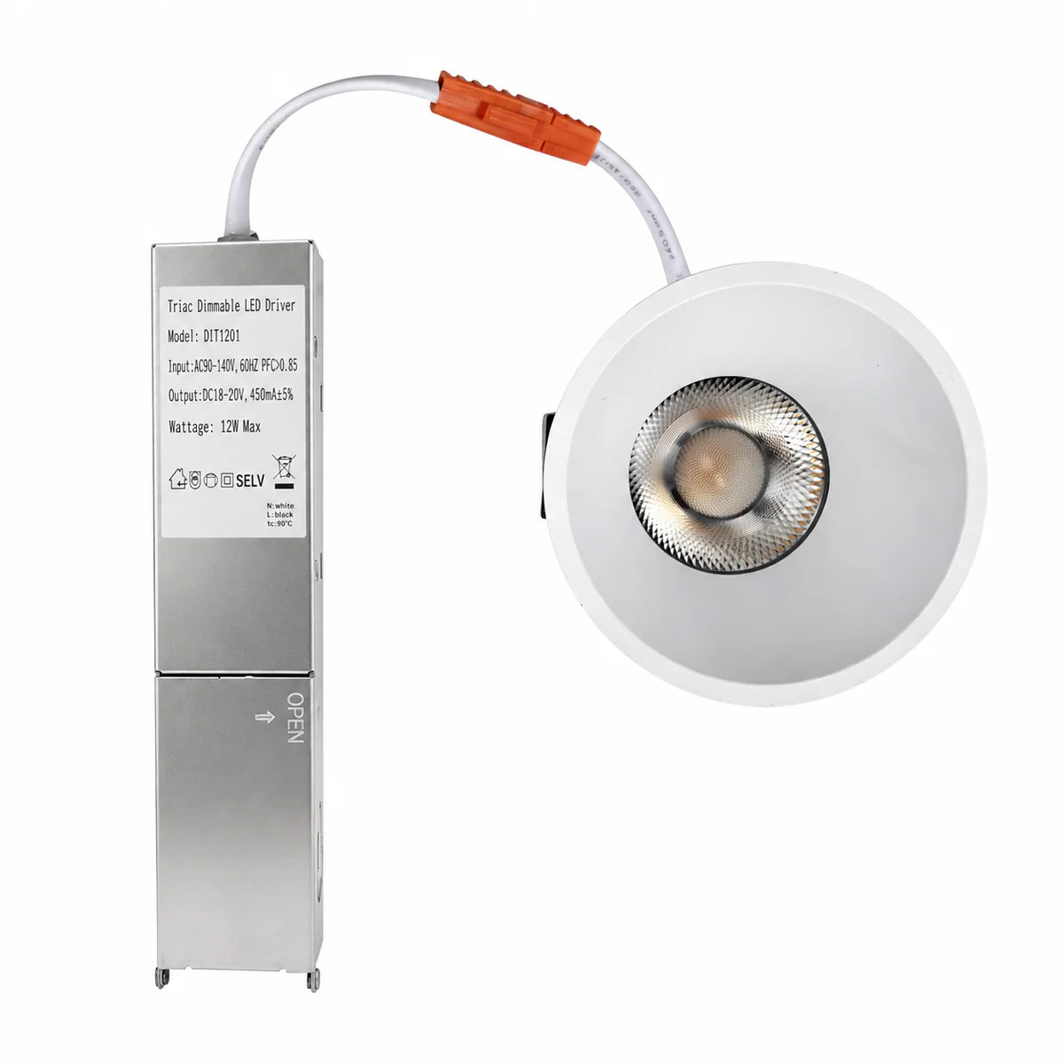 4er-Pack 3 Zoll dimmbares LED-Downlight mit schwarzem Rand, 5 W (entspricht 40 W Halogen), CRI80, LED-Deckenleuchte