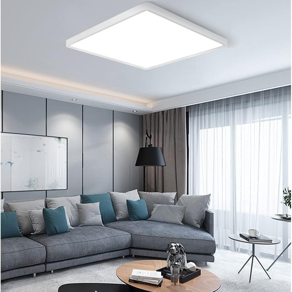 Plafonnier LED carré 9 pouces – 18 W – Blanc – 3 000 K / 4 500 K / 5 000 K / 6 500 K – Plafonnier encastré – Stock local (États-Unis, Royaume-Uni et Allemagne)