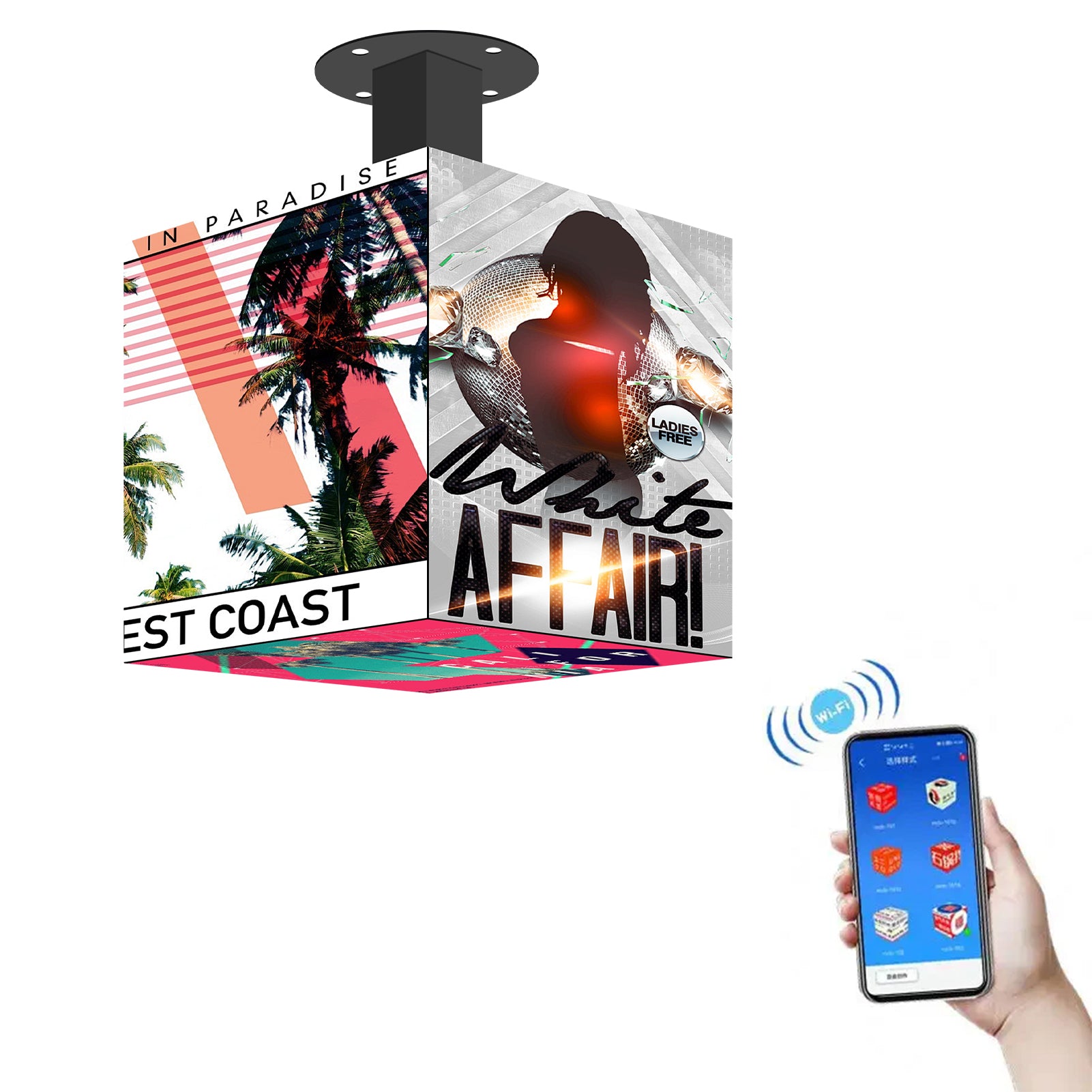 MC-Serie P2.5 Indoor 5-Face Magic Cubic LED-Display (320 × 320 mm pro Seite, GOB) – Ideal für Ausstellungen und Markenpräsentationen