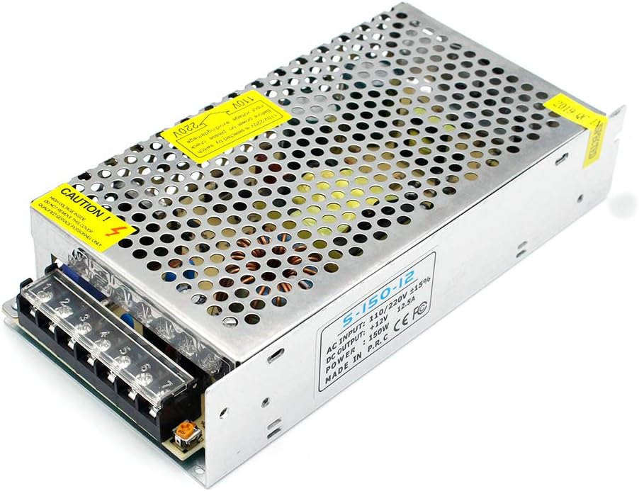 DC 12 V/24 V Schaltnetzteil 60 W–250 W, AC 110/220 V Eingang, Konstantspannungs-LED-Treibertransformator, Metallgehäuse mit Schraubklemmen, CE/FCC/RoHS-zertifiziert