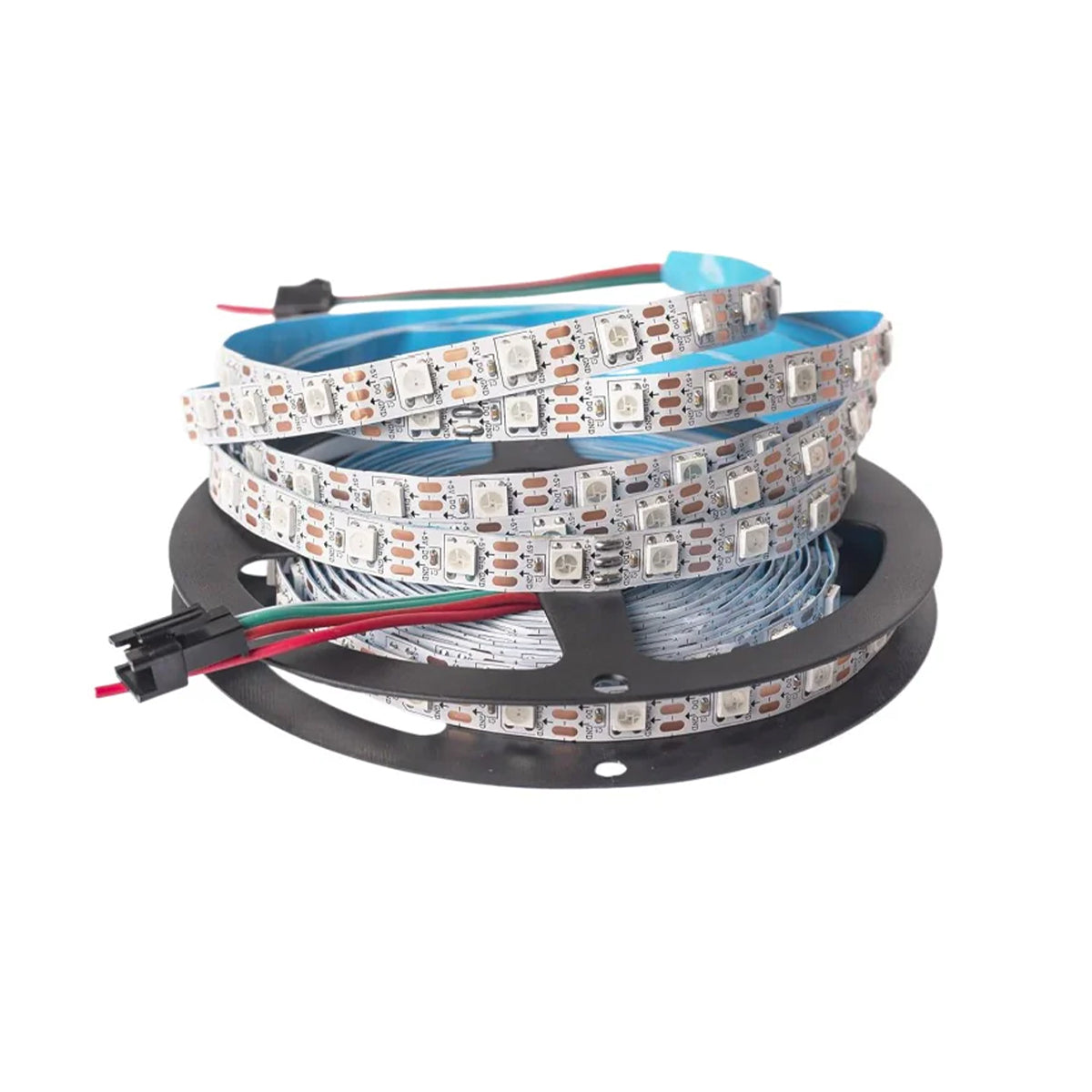 DC5V WS2812b RGBIC LED Strip Light - 10mm PCB | SMD5050 Individually Addressable | 30 / 60 / 96LEDs/M | White PCB | IP00 / IP65 / IP67 | Flowing Multicolor LED Strip for Party, Decoration, Home DIY Lighting Projects | 5/50M