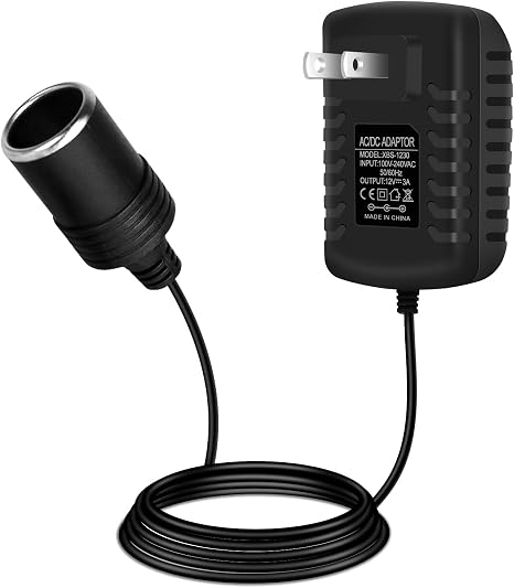DC 12 V Zigarettenanzünder-Netzteiladapter 12 W–36 W, AC 100–240 V auf 12 V Konvertertransformator, Autosteckdosenladegerät für Pumpe, Kühler, LED-Leuchten – US-Stecker