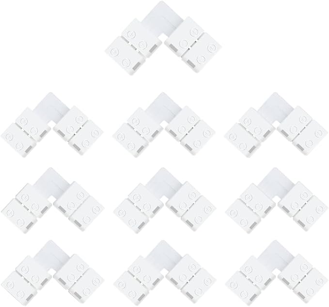 Connecteurs pour bandes LED – Clips sans soudure 8 mm 2 broches | Adaptateur bande à fil / bande à bande / DC / L / T – Vente en gros, 500 pièces, MOQ | Direct usine