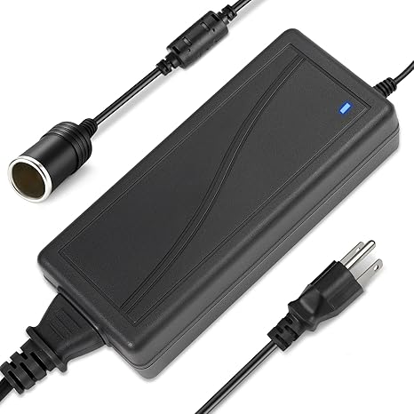 DC 12 V Zigarettenanzünder-Tischnetzteiladapter 60 W–120 W, AC 100–240 V Eingang, Konvertertransformator mit US/UK-Stecker – für Autozubehör, Luftpumpe, Kühler und Elektronik