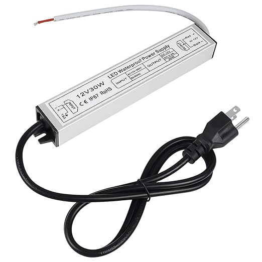 12V Waterproof LED Power Supply 30W–280W, 90–265V Input, Single/Dual Wire Output, Aluminum Housing, Outdoor LED Driver, CE/RoHS/FCC —US/UK/EU Plug & Wire Leads Options