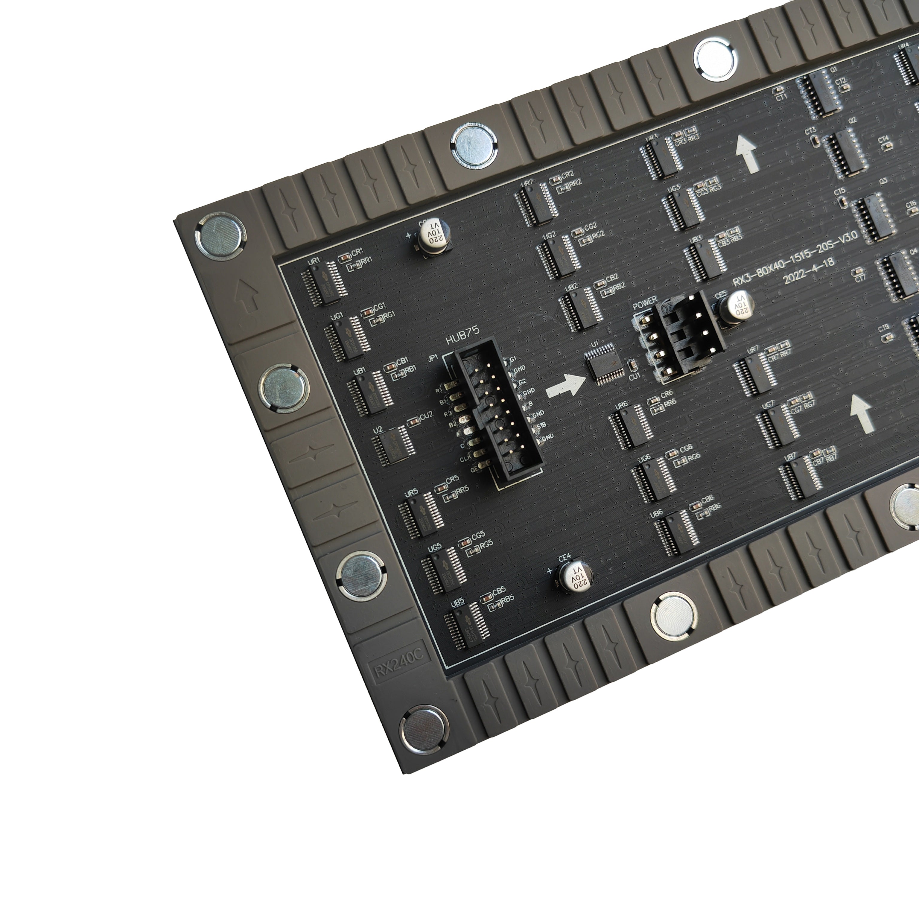 Module LED flexible d'intérieur série IF-2S – P3 | 240 × 120 mm | CMS | Coque arrière souple avec aimant | 600 nits