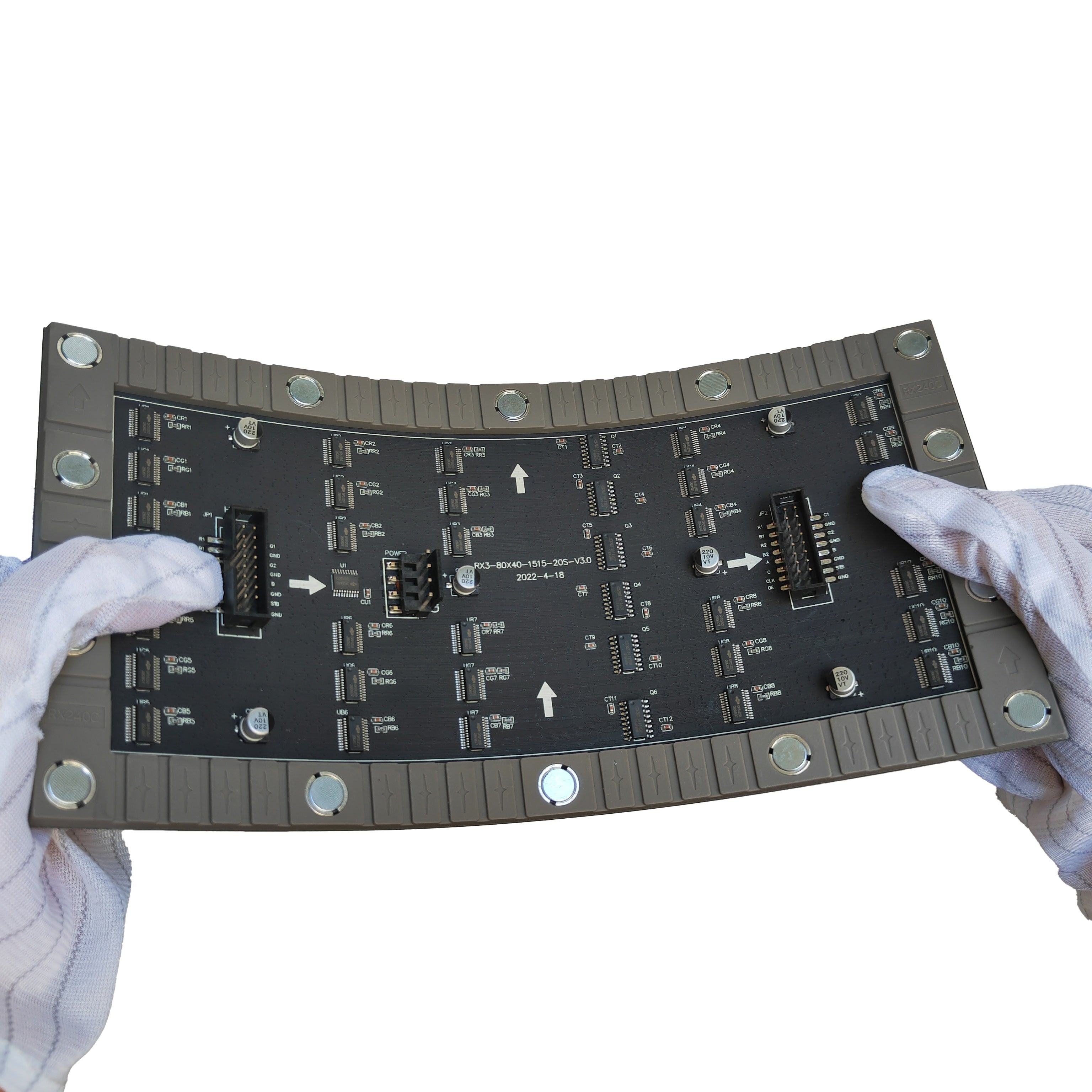 Module LED flexible d'intérieur série IF-2S – P3 | 240 × 120 mm | CMS | Coque arrière souple avec aimant | 600 nits