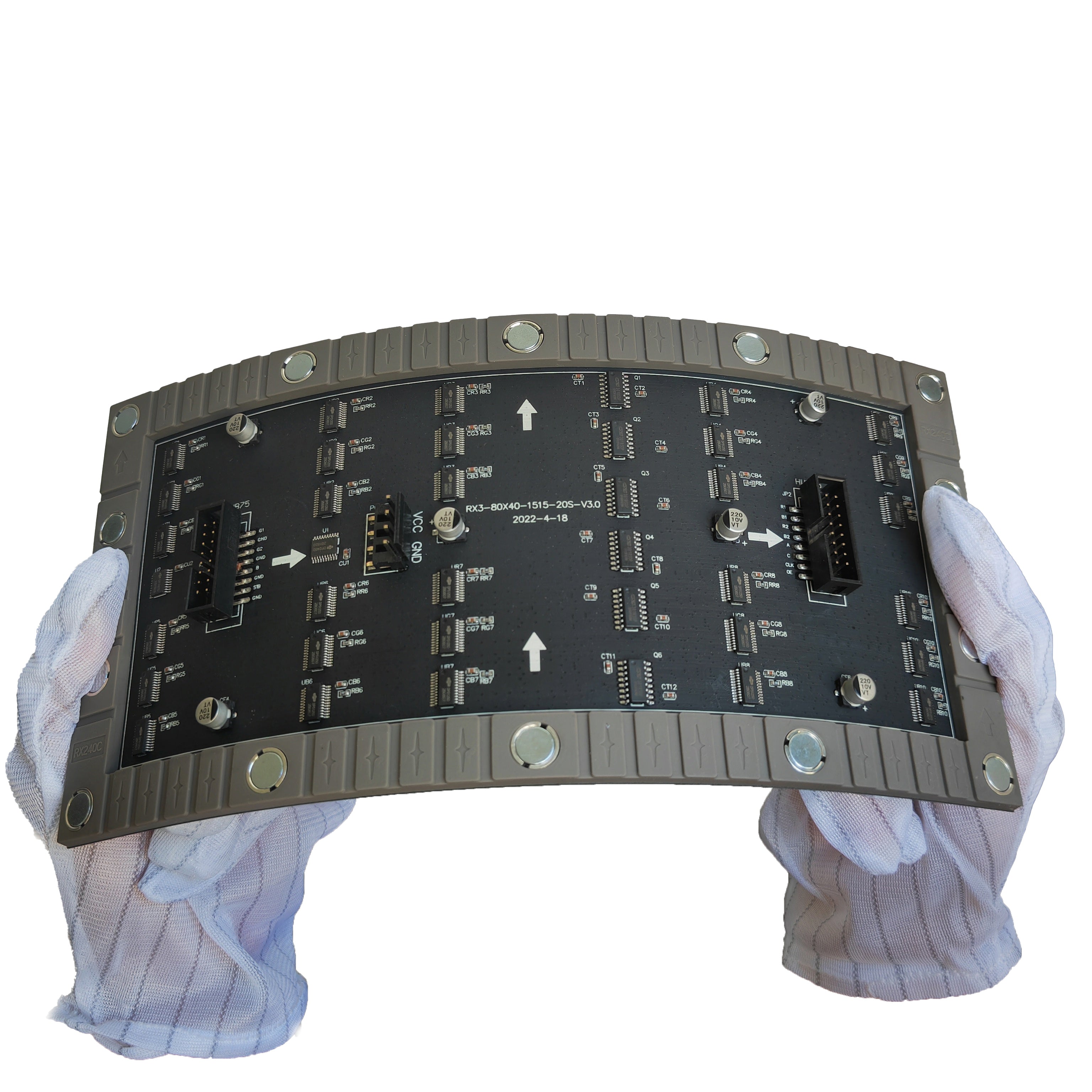 Module LED flexible d'intérieur série IF-2S – P3 | 240 × 120 mm | CMS | Coque arrière souple avec aimant | 600 nits