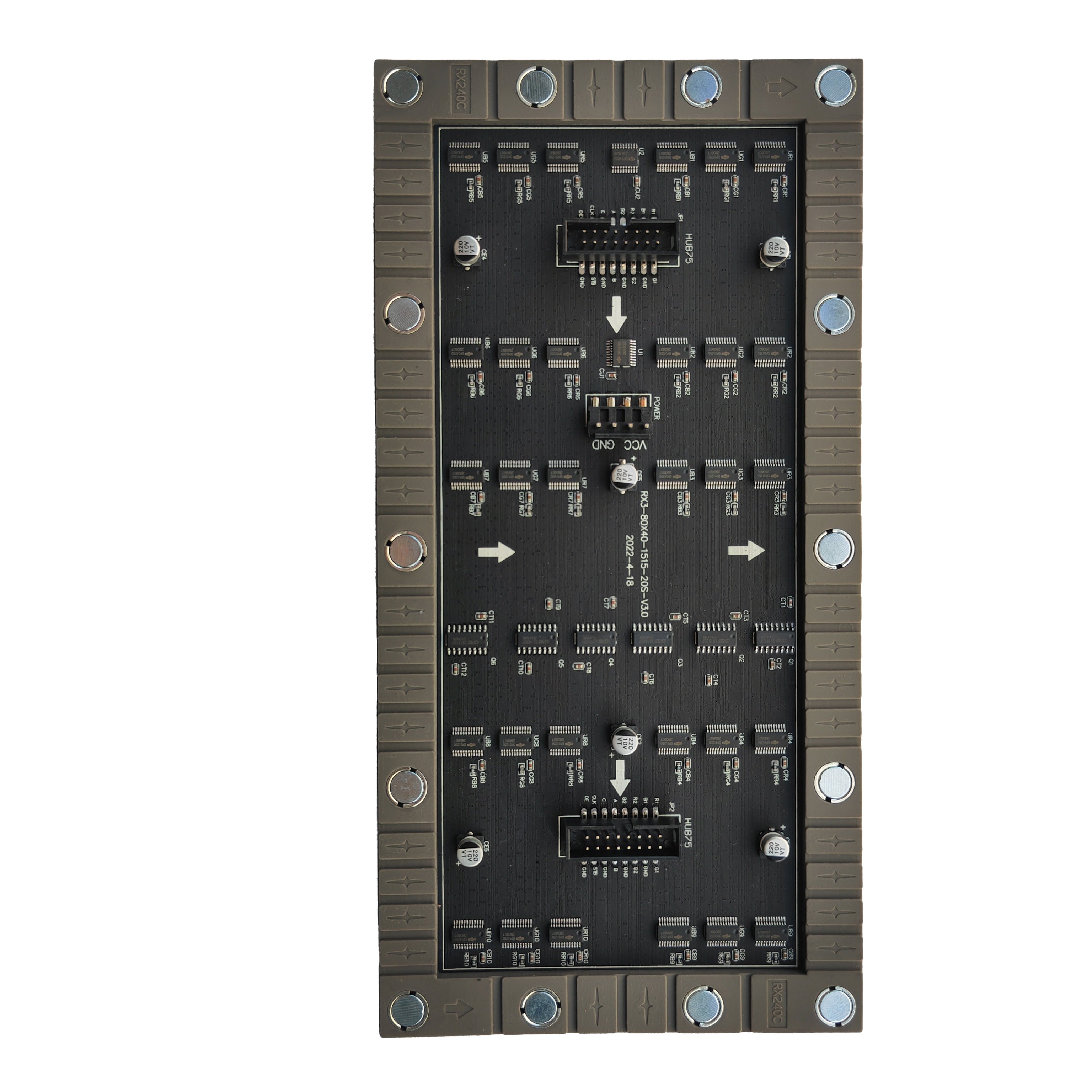 Module LED flexible d'intérieur série IF-2S – P3 | 240 × 120 mm | CMS | Coque arrière souple avec aimant | 600 nits