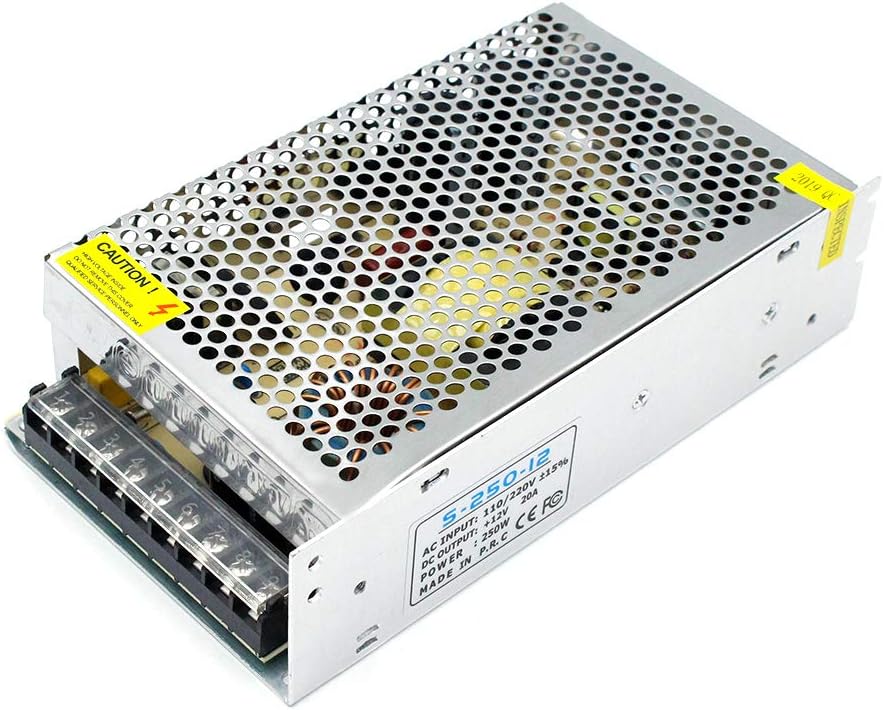 DC 12 V/24 V Schaltnetzteil 60 W–250 W, AC 110/220 V Eingang, Konstantspannungs-LED-Treibertransformator, Metallgehäuse mit Schraubklemmen, CE/FCC/RoHS-zertifiziert