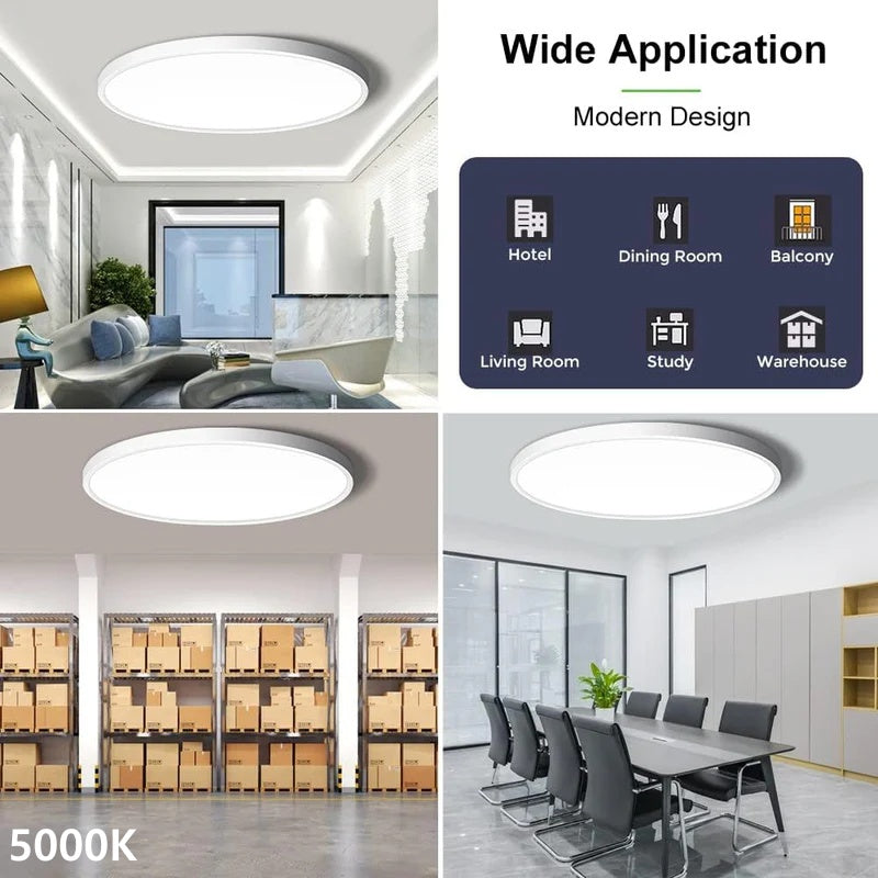 24 Inch Round LED Ceiling Light – 45W – White – 3000K / 4500K / 5000K / 6500K – Flush Mount Ceiling Light – Local Stock (US/UK/DE)