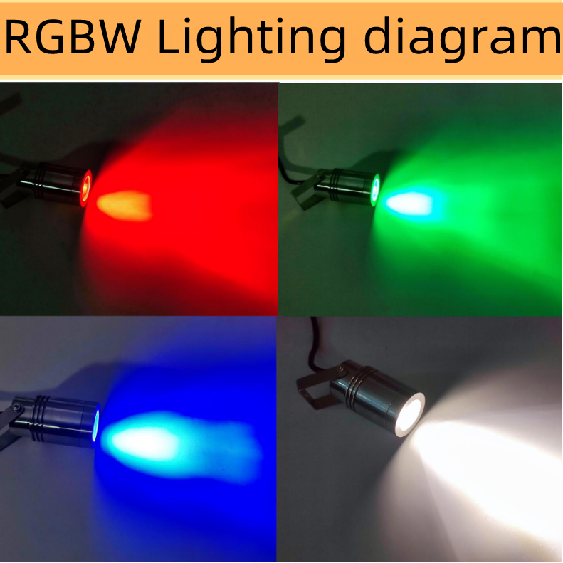 10er-Pack RGBW IP68 wasserdichte LED-Untergrundleuchte für den Außenbereich, 5 W, 24 V, Deckleuchte, Erdlampe, Strahler für Wege, Auffahrten, Gärten, Einbaulandschaften mit Edelstahlgehäuse, PC-Abdeckung, gehärtete Glaslinse
