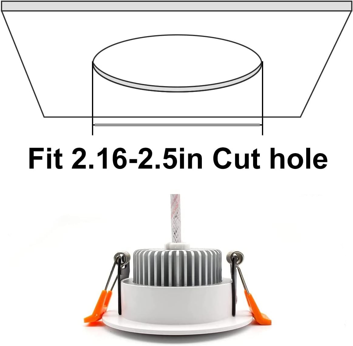 Spot LED dépoli série ECO-1 – Boîtier blanc – Intensité variable TRIAC – 3 W/5 W/7 W/9 W – Lot de 4/Lot de 10 – 2 700 K–6 000 K – 100–130 V / 200–240 V