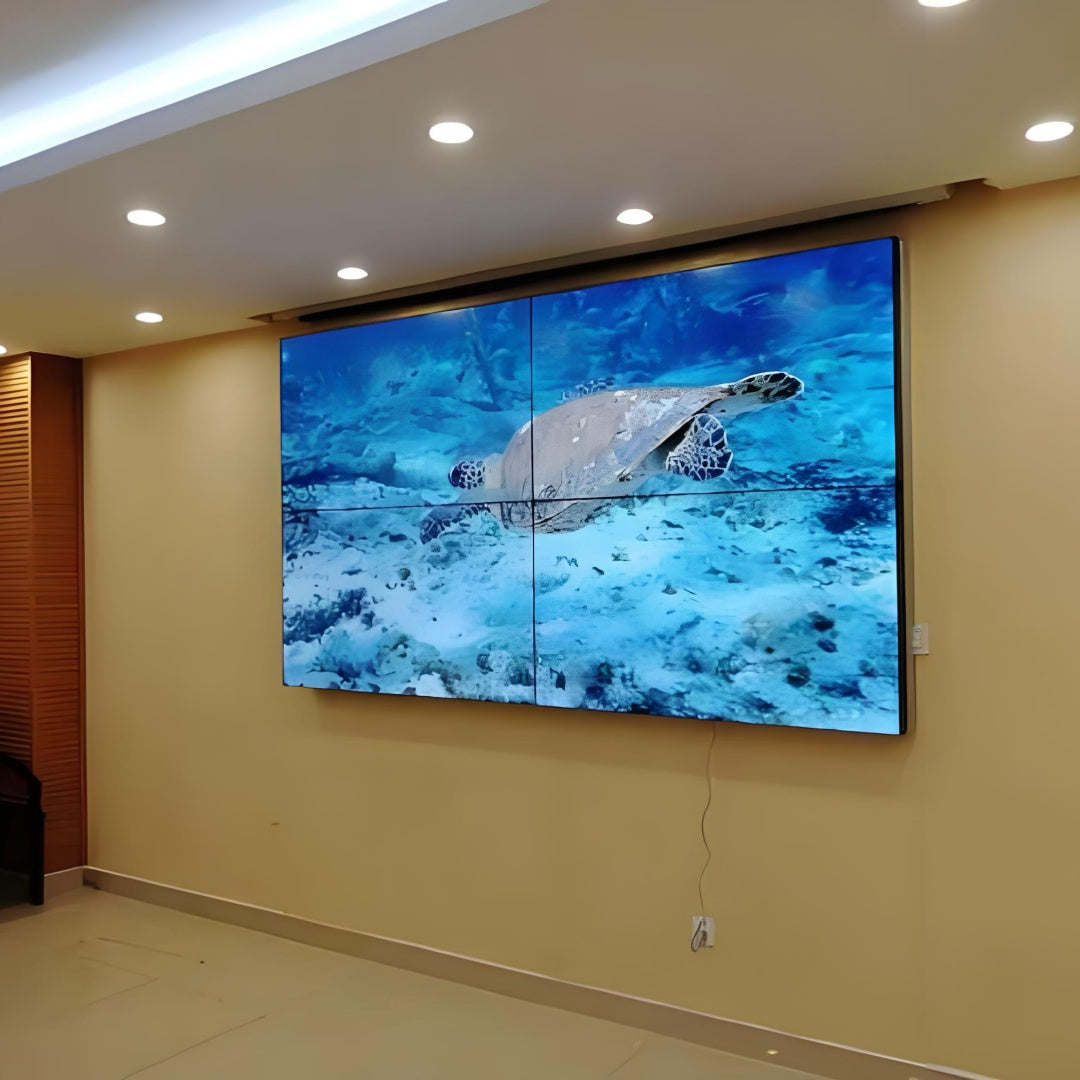 55” BOE LCD Video Wall – 2x2 Kit (4 Panels) | 1920x1080 FHD | 500 nits | Ultra Narrow Bezel 0.88mm / 1.7mm / 3.5mm | HDMI Splicer + Wall Mount Included