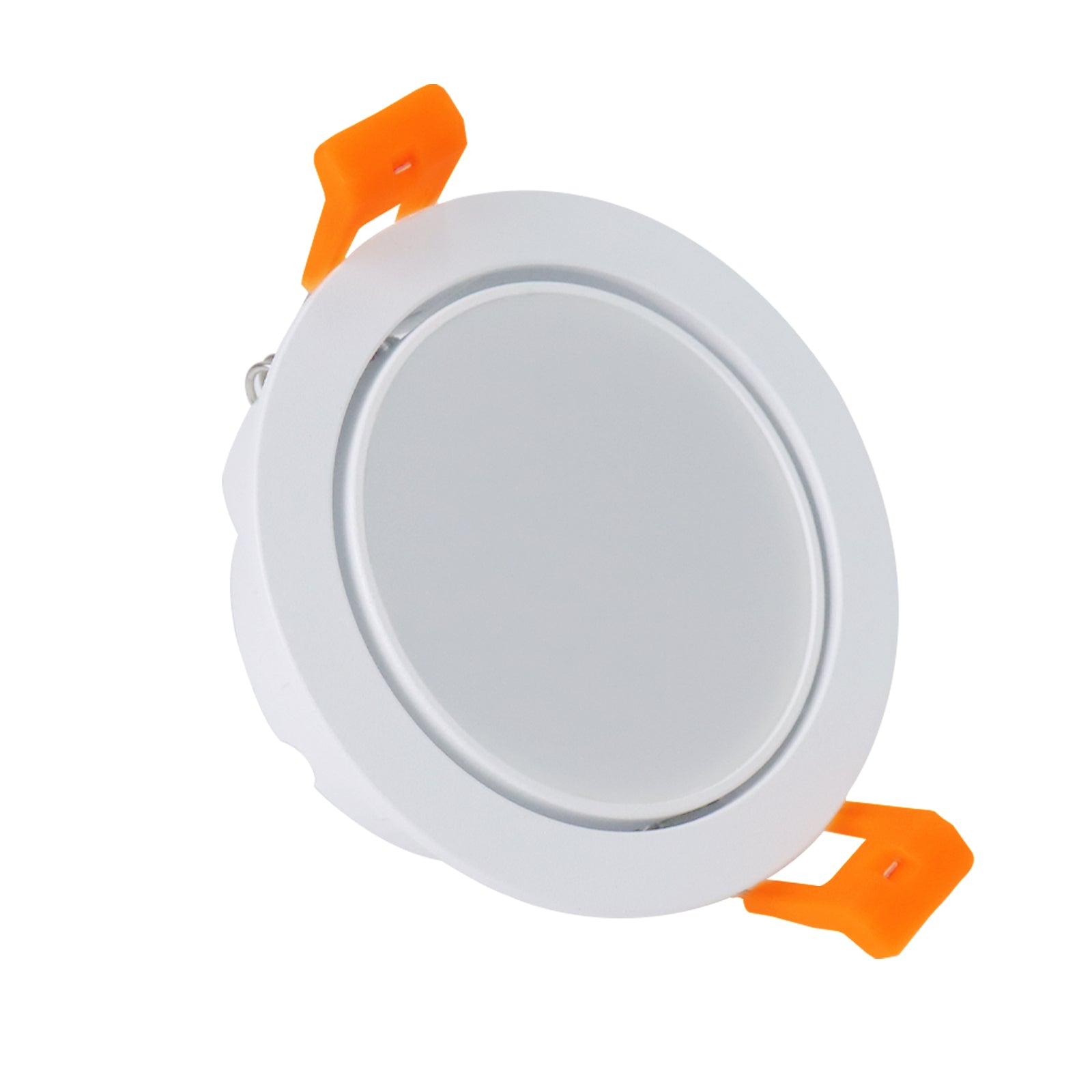Spot LED givré ultra-mince réglable série ECO-5 – Boîtier blanc – Intensité variable TRIAC – 5 W (découpe de 3 po) – Paquet de 4 – 3 000 K à 6 000 K – 100 à 130 V / 200 à 240 V