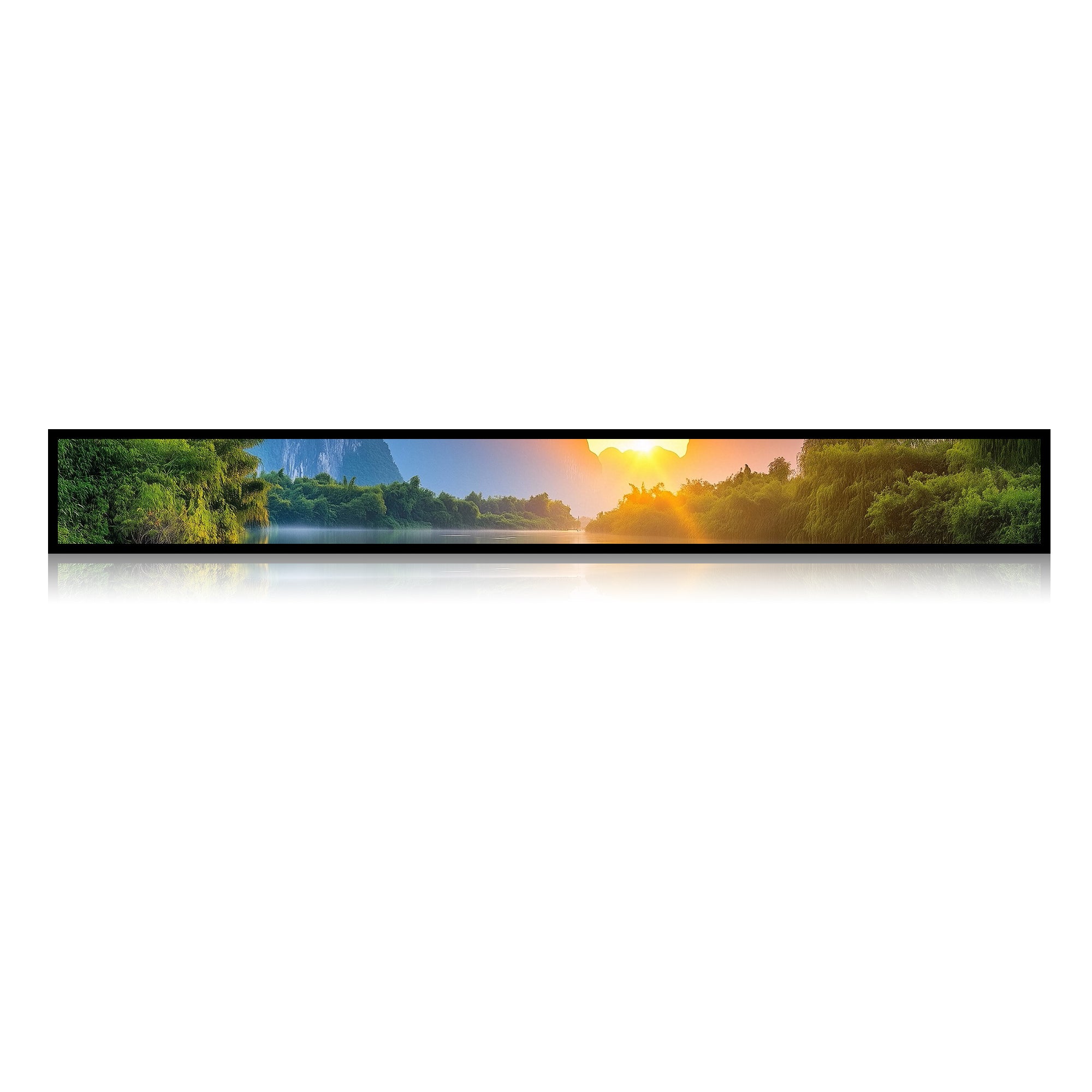 32.1 Inch (819.4×55mm Viewable) LCD Screen Android Stretched LCD Shelf Display | Ultra-Wide Bar Screen | Cloud / App / USB Playback
