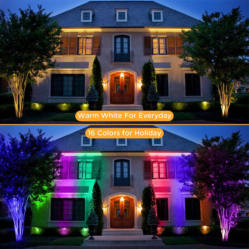 Low Voltage RGBWW Inground LED Well Lights – 6W | RGB + 3000K Warm White | DC 12V–24V | IP65 Waterproof | Outdoor Landscape & Ground Lighting for Garden, Yard & Driveway | 6 / 8-Pack