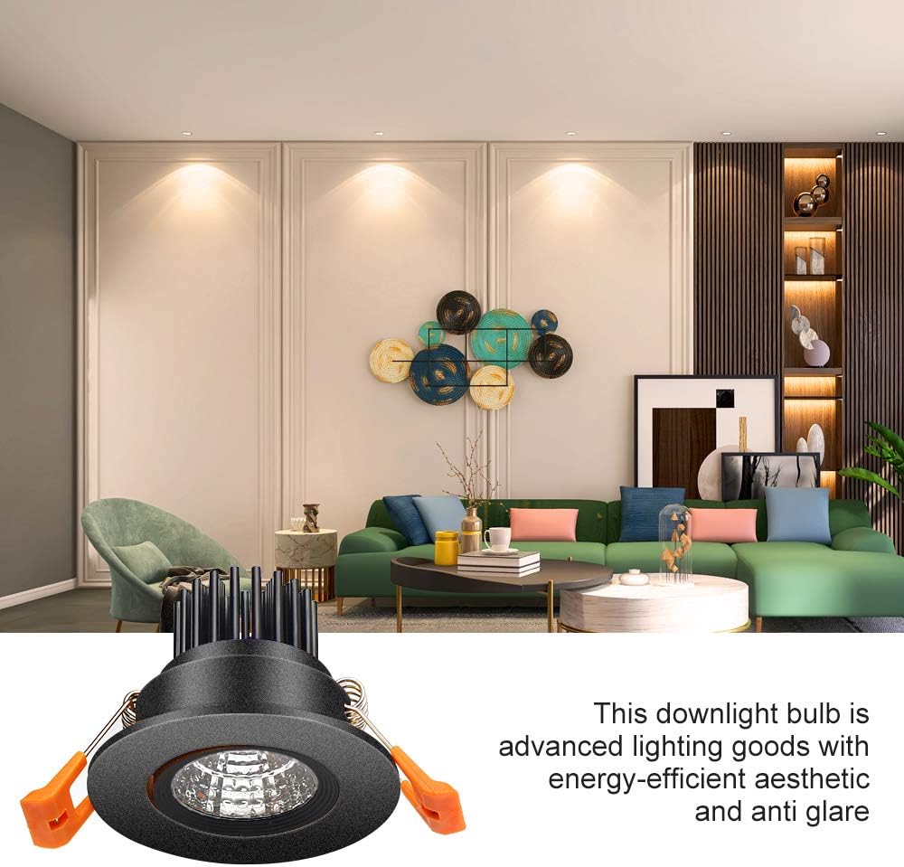 Einstellbares COB-LED-Einbaudownlight der ECO-2-Serie – Schwarzes Gehäuse – TRIAC-dimmbar – 3 W/5 W/9 W – 4er-Pack/10er-Pack – 3000 K–6000 K – 100–130 V / 200–240 V