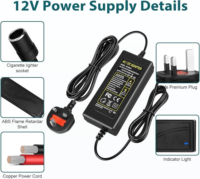 CE-zertifiziertes LED-Adapter-Netzteil für den Schreibtisch, 110–220 V AC auf 12 V/24 V/5 V DC
