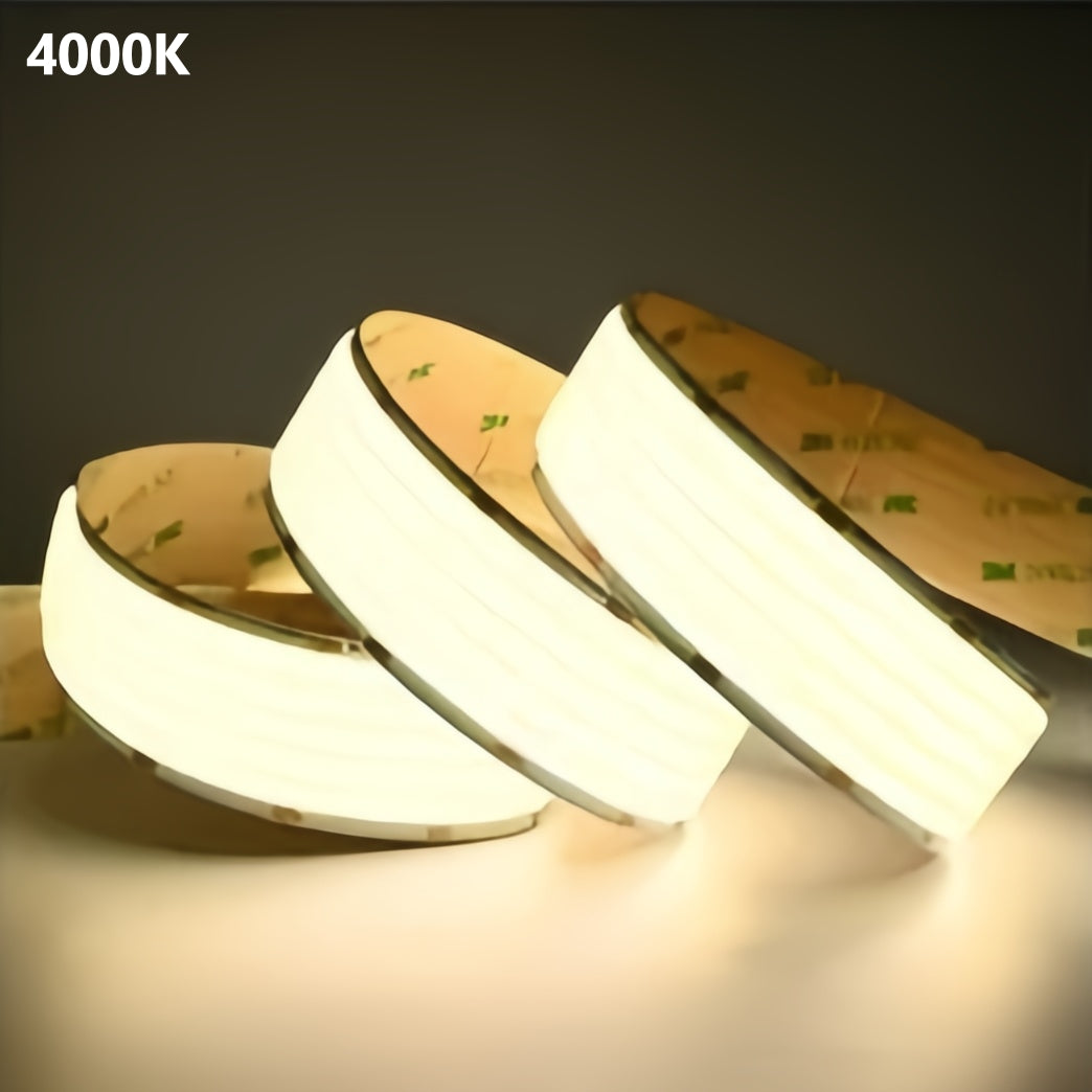 Five Row COB Flexible LED Strip Light- 24V | 1600 LEDs/M | 3000K / 4000K / 6500K | 30mm PCB | CRI 90+ | Dot-Free Continuous Lighting | Non-Waterproof | for Cabinets,Kitchen Office Lighting | 5/50M