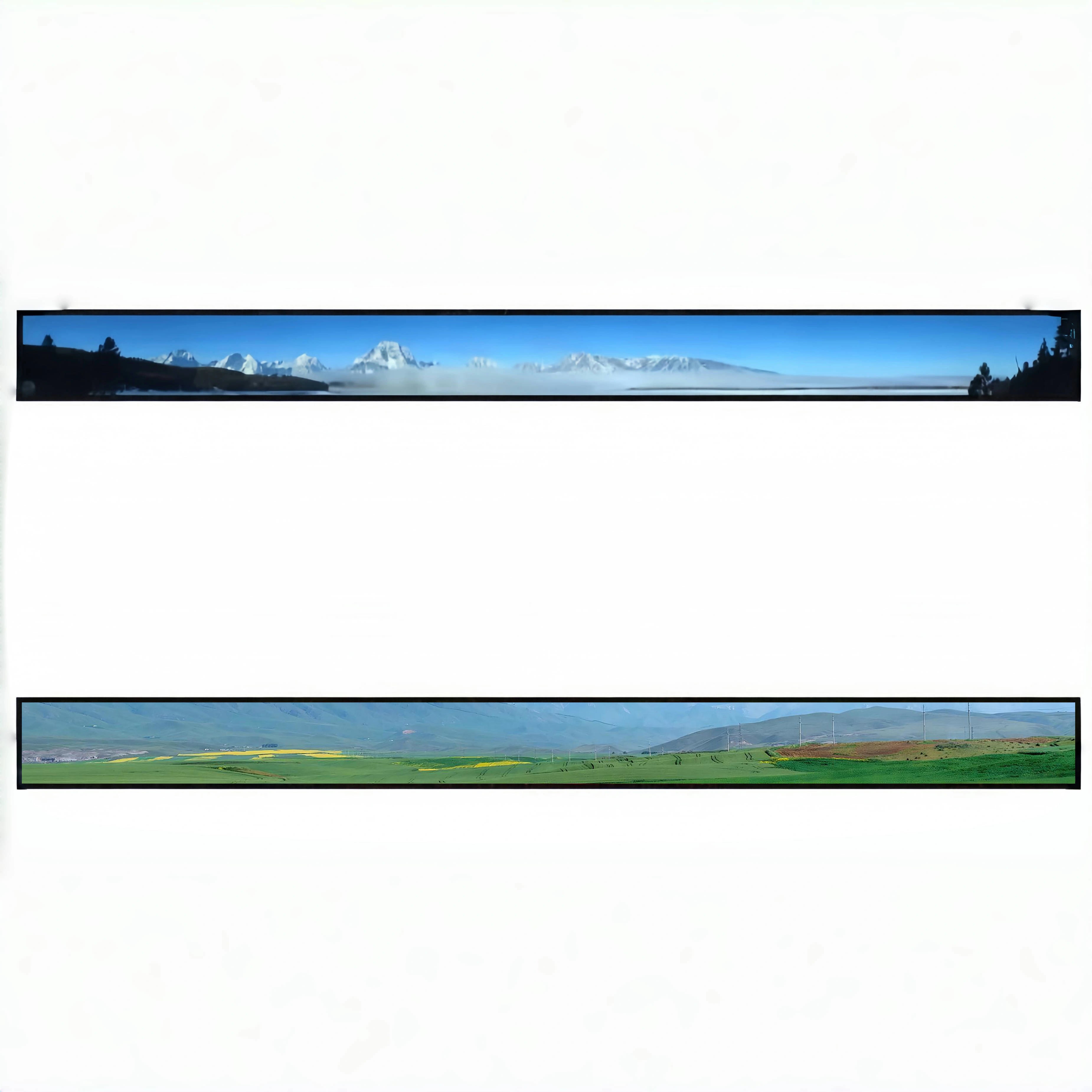47,1 Zoll (1209 × 50 mm sichtbar) kommerzielles Android-gestrecktes LCD-Balkendisplay | Ultrabreiter digitaler Regalbildschirm | Cloud-/USB-/App-Steuerung