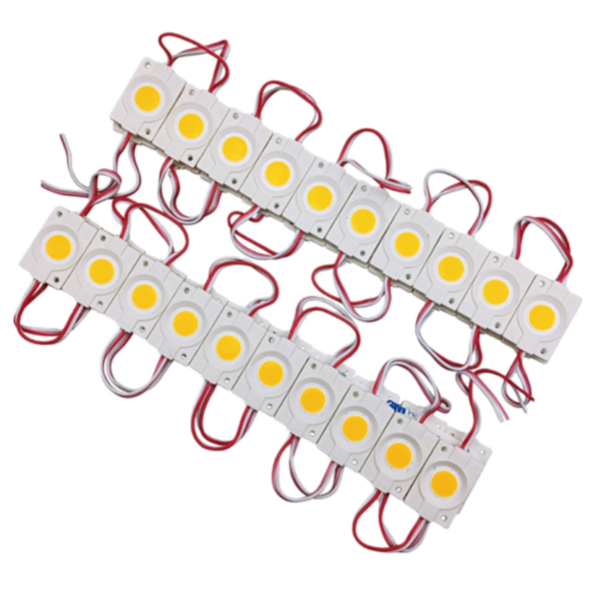 Lot de 20 modules LED SMD5730, 4 LED DC12 V, 130-150 lm, 2 W, faisceau 160°, étanche IP67, avec ruban adhésif au dos