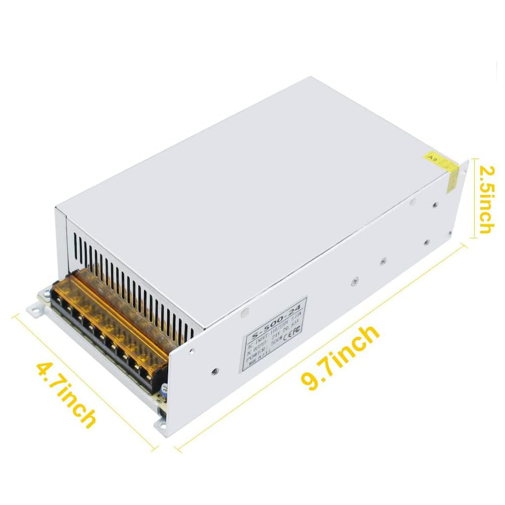 DC 12 V/24 V Schaltnetzteil 300 W–600 W, AC 110/220 V Eingang, Hochleistungs-LED-Treibertransformator, Kühllüfter-Metallgehäuse, CE/FCC/RoHS-zertifiziert