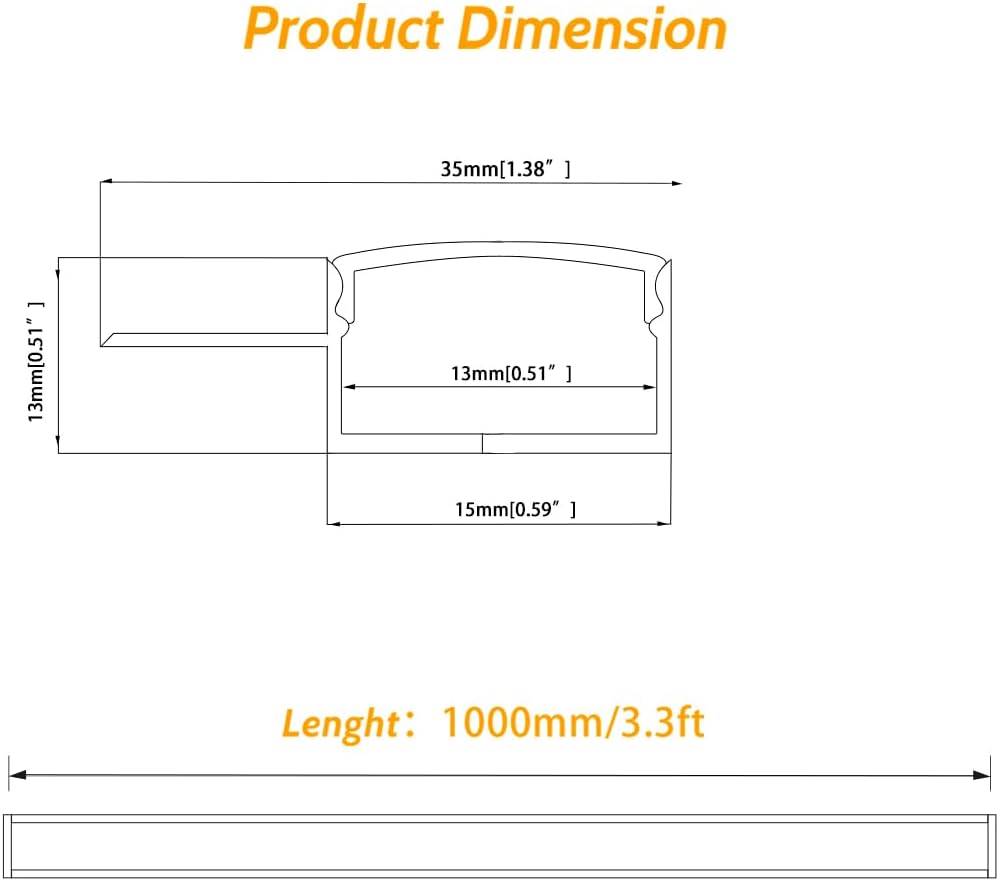 Einseitige Gipskarton-LED-Aluminiumkanäle – Passend für 1 bis 13 mm LED-Streifen | 1 Meter | Silber | Milchweiße Abdeckung | 4er-/6er-/10er-Packung | Lagerbestand USA/UK