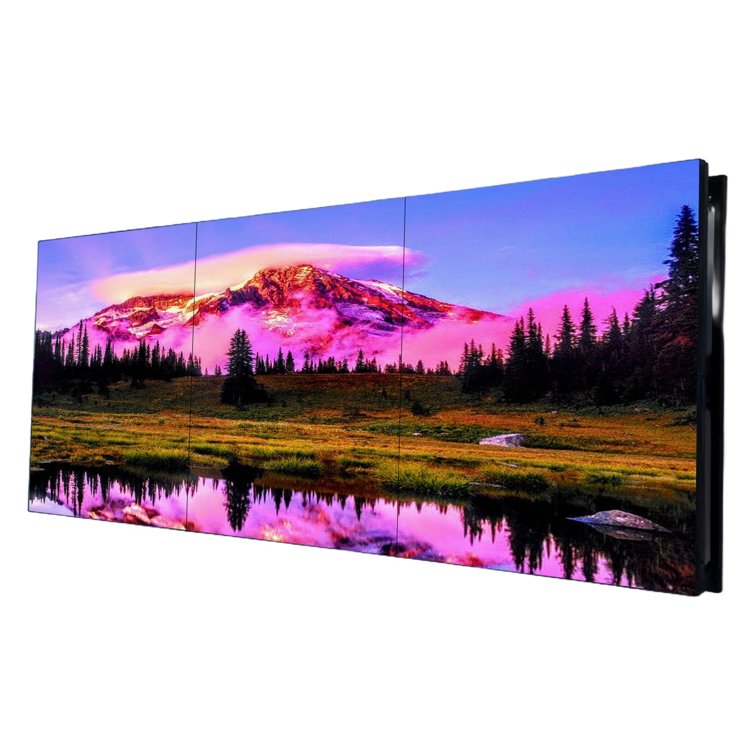 Mur vidéo LCD BOE 55 pouces – Kit 3x2 (6 panneaux) | 1920 x 1080 Full HD | 500 nits | Cadre ultra-fin 0,88 mm | 1,7 mm | 3,5 mm | Raccord HDMI et support mural inclus