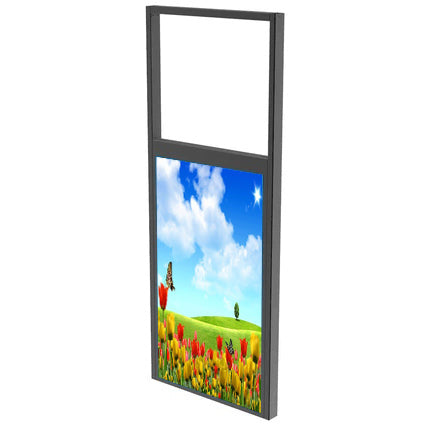 Écran LCD double face haute luminosité 55", 2 500 nits à l'avant et 700 nits à l'arrière, Android 2+32 G, non tactile, Cloud/APP/USB, support suspendu/au sol