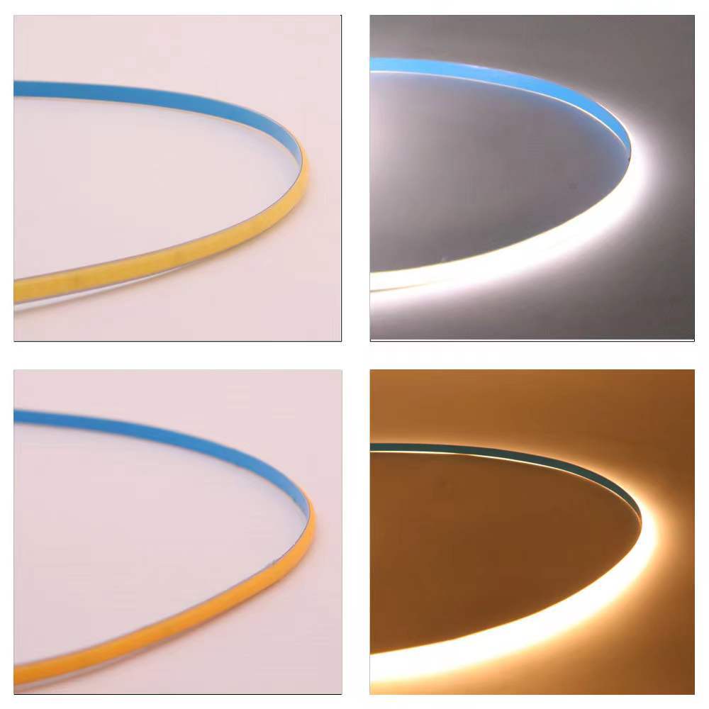 COB Flexible LED Strip Light - 12V / 24V | 400 LEDs/M | 3000K / 4000K / 6500K / Red / Blue / Green / Pink / Yellow | 5mm PCB | CRI 90+ | Dot-Free Continuous Lighting | Non-Waterproof | for Cabinets,Kitchen Office Lighting | 5/50M
