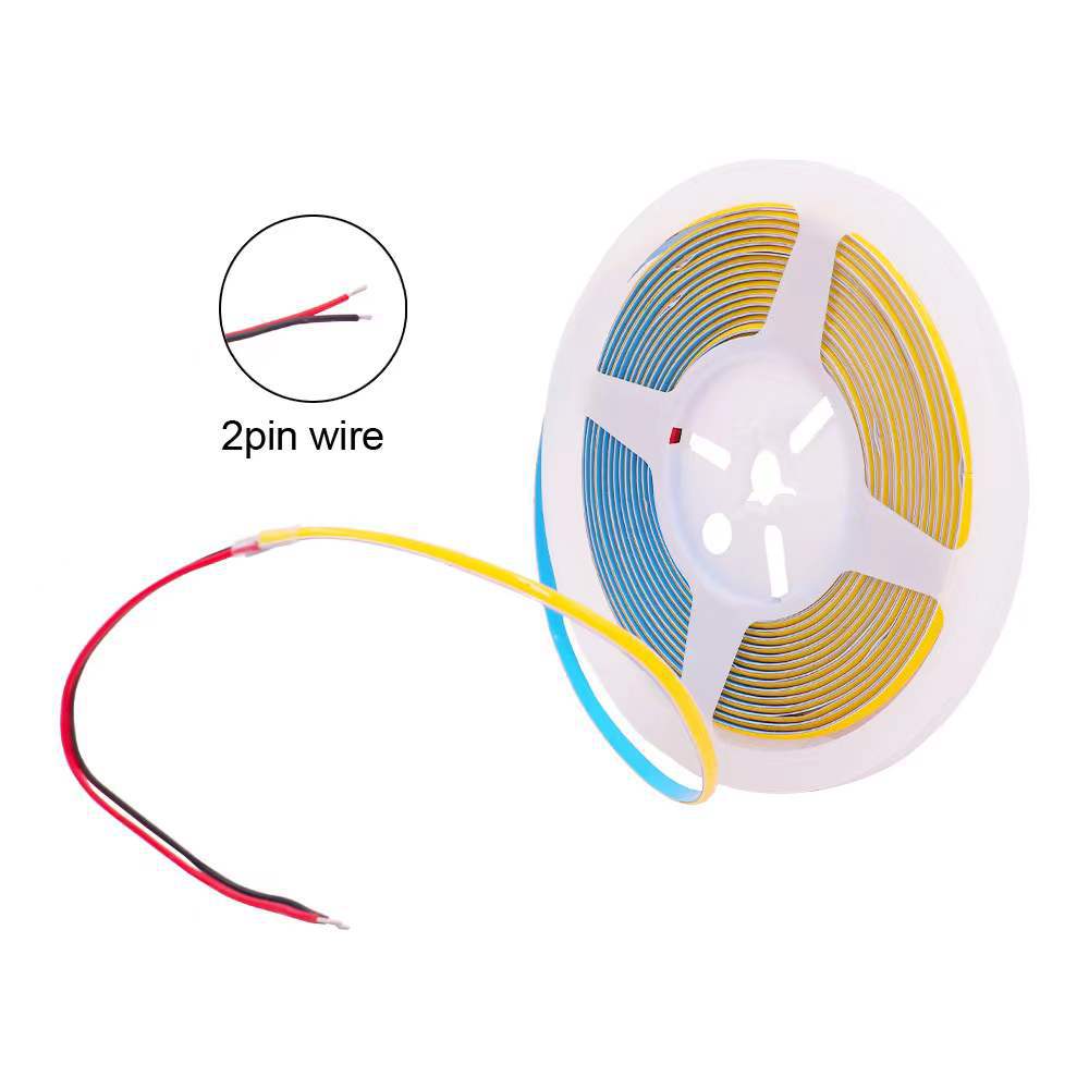 COB Flexible LED Strip Light - 12V / 24V | 400 LEDs/M | 3000K / 4000K / 6500K / Red / Blue / Green / Pink / Yellow | 5mm PCB | CRI 90+ | Dot-Free Continuous Lighting | Non-Waterproof | for Cabinets,Kitchen Office Lighting | 5/50M