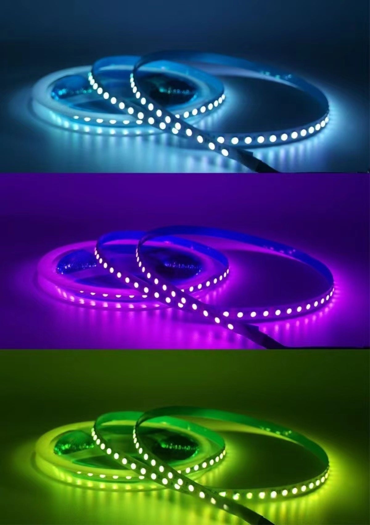Bande lumineuse LED RVB 6 mm, 5 mètres, SMD5050, 300 LED/rouleau, DC12 V < 60 W, 5 A, flexible, changement de couleur RVB