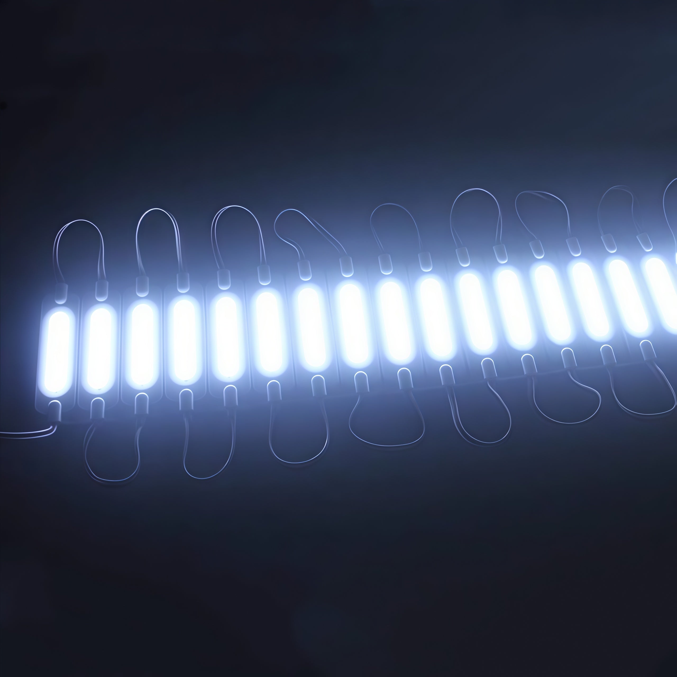 Lot de 20 modules LED COB 2 W, faisceau 160 °, DC 12 V, 100 lm, étanche IP65, avec ruban adhésif au dos
