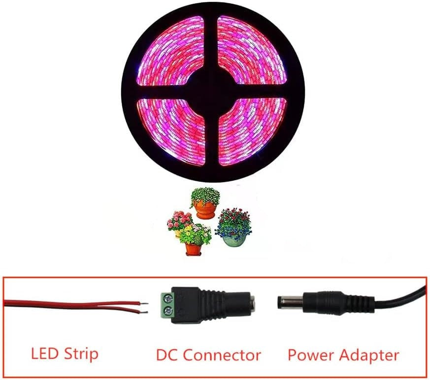 Pflanzenwachstum ROT: BLAU / 660 nm: 460 nm LED-Wachstumslicht SMD5050 60 LEDs 12 V 14,4 W pro Meter Streifen