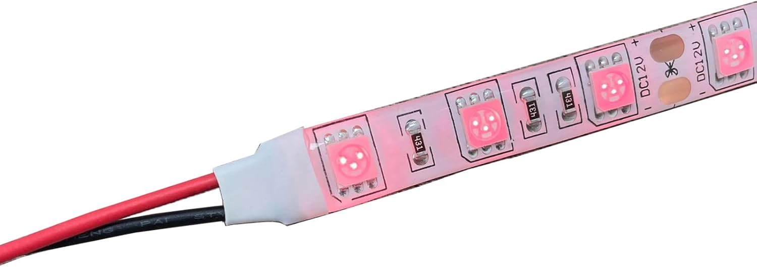 660–670nm SMD5050 DC12V Infrared LED Strip Light – High Power Red for Therapy & Plants, 30/60/120 LEDs/m, 5/50 Meters, IP00/IP65