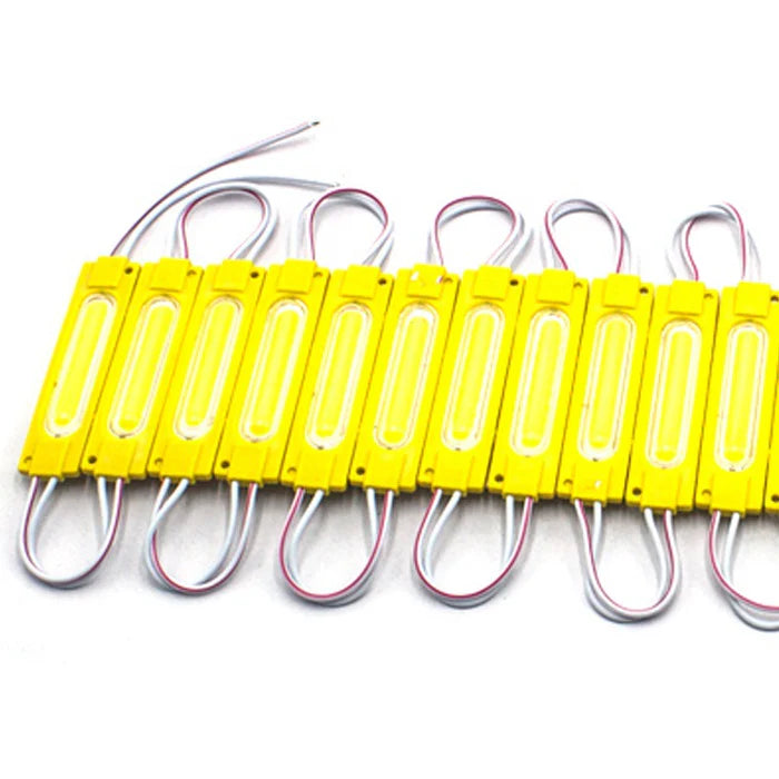 Lot de 20 modules LED COB 2 W, faisceau 160 °, DC 12 V, 100 lm, étanche IP65, avec ruban adhésif au dos