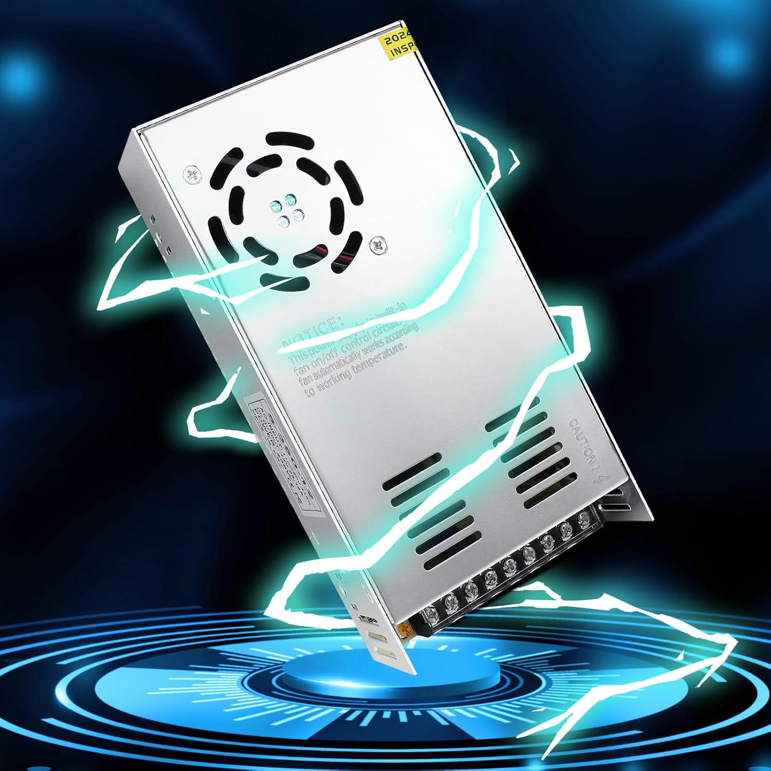 DC 12 V/24 V Schaltnetzteil 300 W–600 W, AC 110/220 V Eingang, Hochleistungs-LED-Treibertransformator, Kühllüfter-Metallgehäuse, CE/FCC/RoHS-zertifiziert
